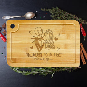 Personalized Gifts For Couple Love Cooking Cutting Board, Till Death Do Us Part 01KATI050824 - Boards - GoDuckee