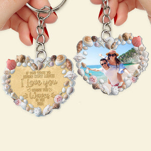 If You Want To Know How Much I Love You, Couple Gift, Personalized Keychain, Custom Image Seashell Keychain, Summer Gift - Keychains - GoDuckee