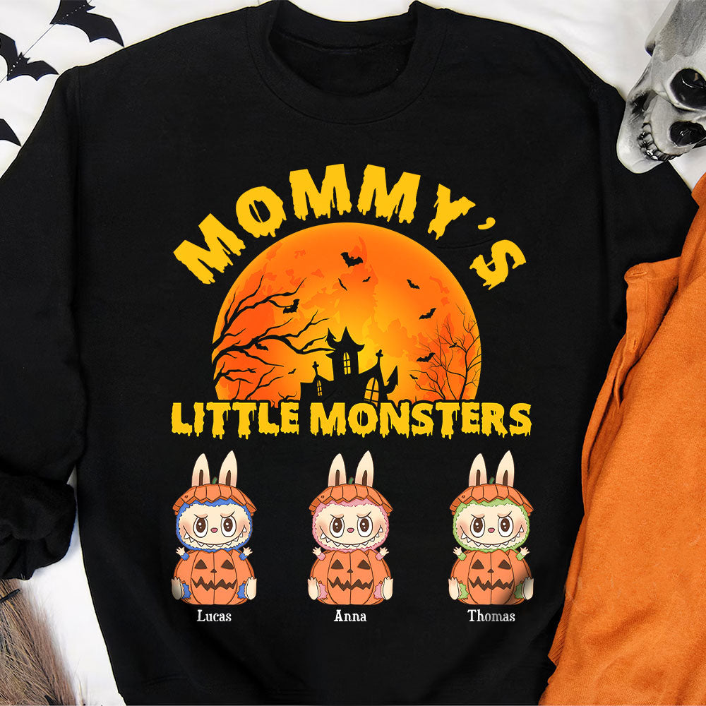 cute monsters and mommy Personalized Gifts For Mother 2D Shirt, Cute Halloween Monster Character 03NATI260824