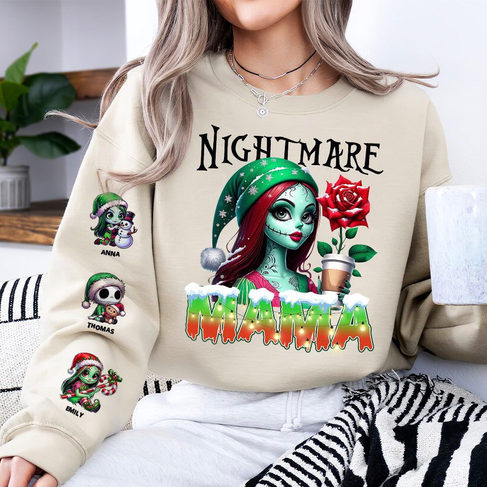 Personalized Halloween Gifts For Mom Shirt, Nightmare Mama 02kati130924 - AOP Products - GoDuckee