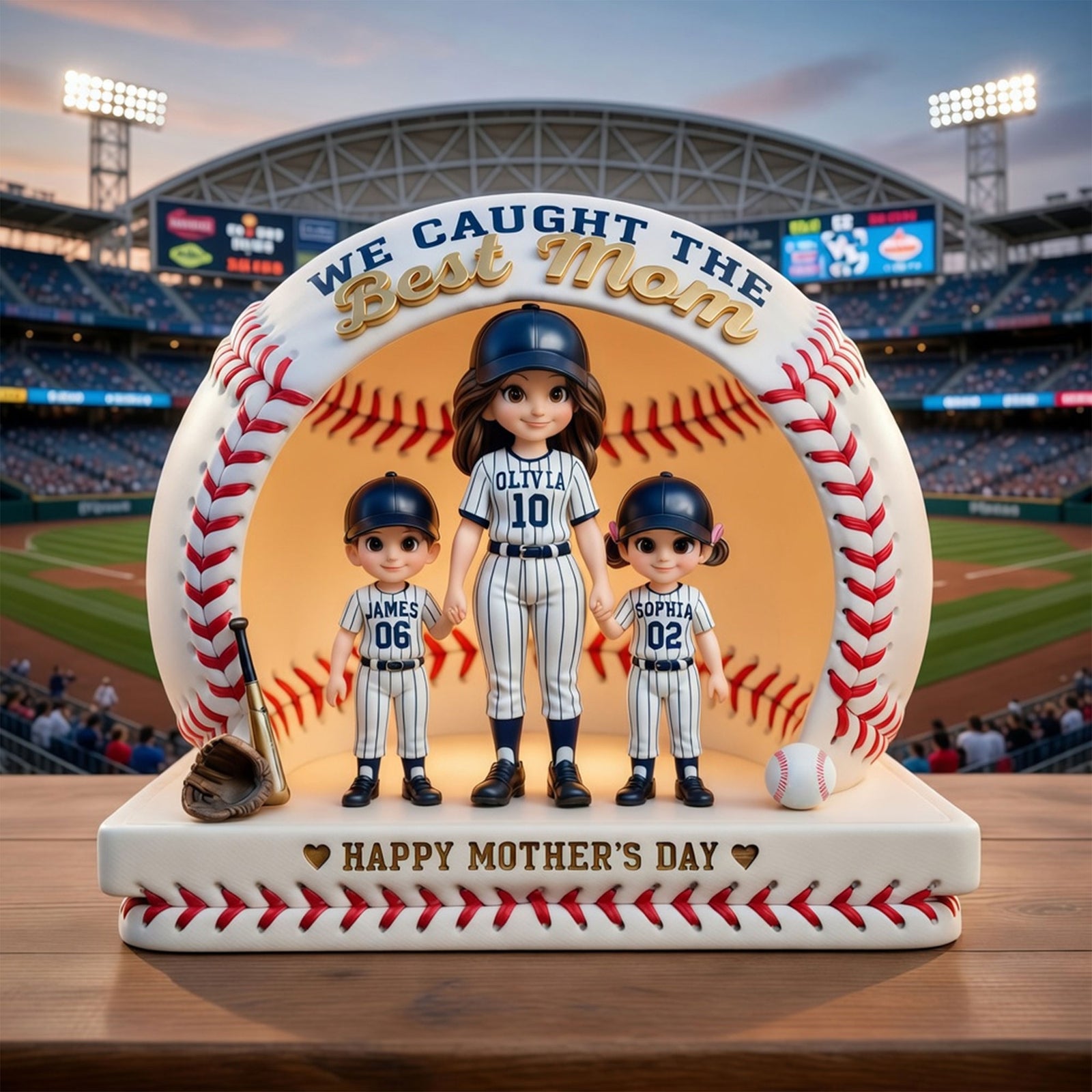 Baseball Mom Acrylic Plaque - Custom Photo Gifts For Mother's Day Plaque 01TYTI160426 - Shaped Plaques - GoDuckee