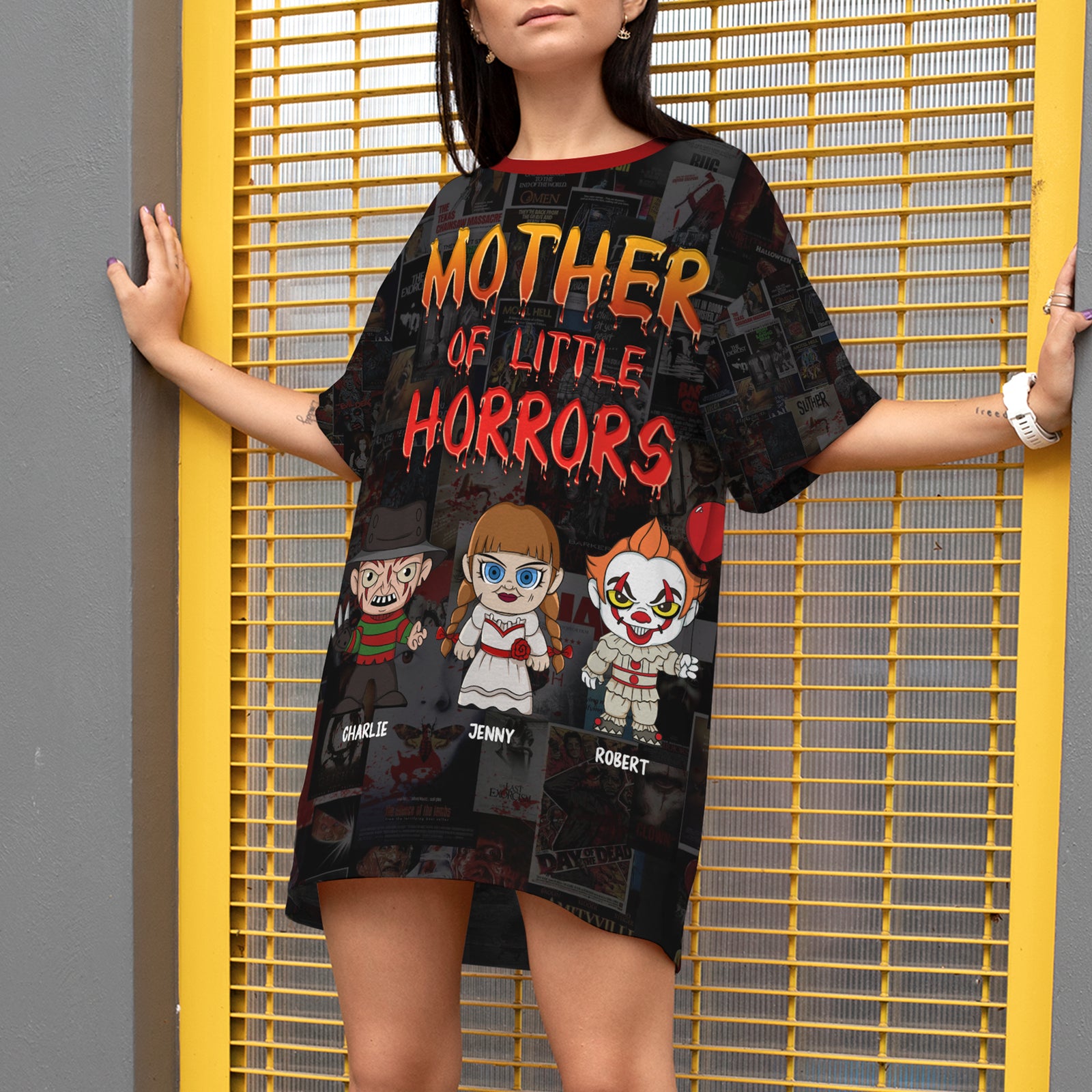 Personalized Gifts For Mom Raglan Dress Mother Of Little Horrors 05ohti100325 - AOP Products - GoDuckee