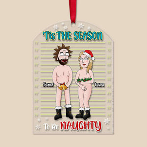 Personalized Christmas Gifts For Naughty Couple Acrylic Ornament 01TOTI010824HG - Ornament - GoDuckee