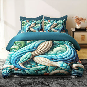 Gifts For Whale Couple Quilt Bedding Set 06kati100125 - Blanket - GoDuckee