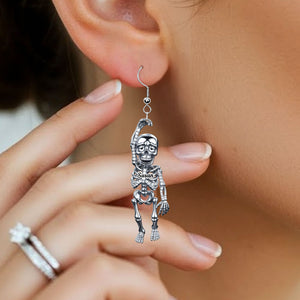 Funny Tired Skeleton Earrings - Personalized Gifts For Exhausted Humans 04qhti240625 - Earrings - GoDuckee