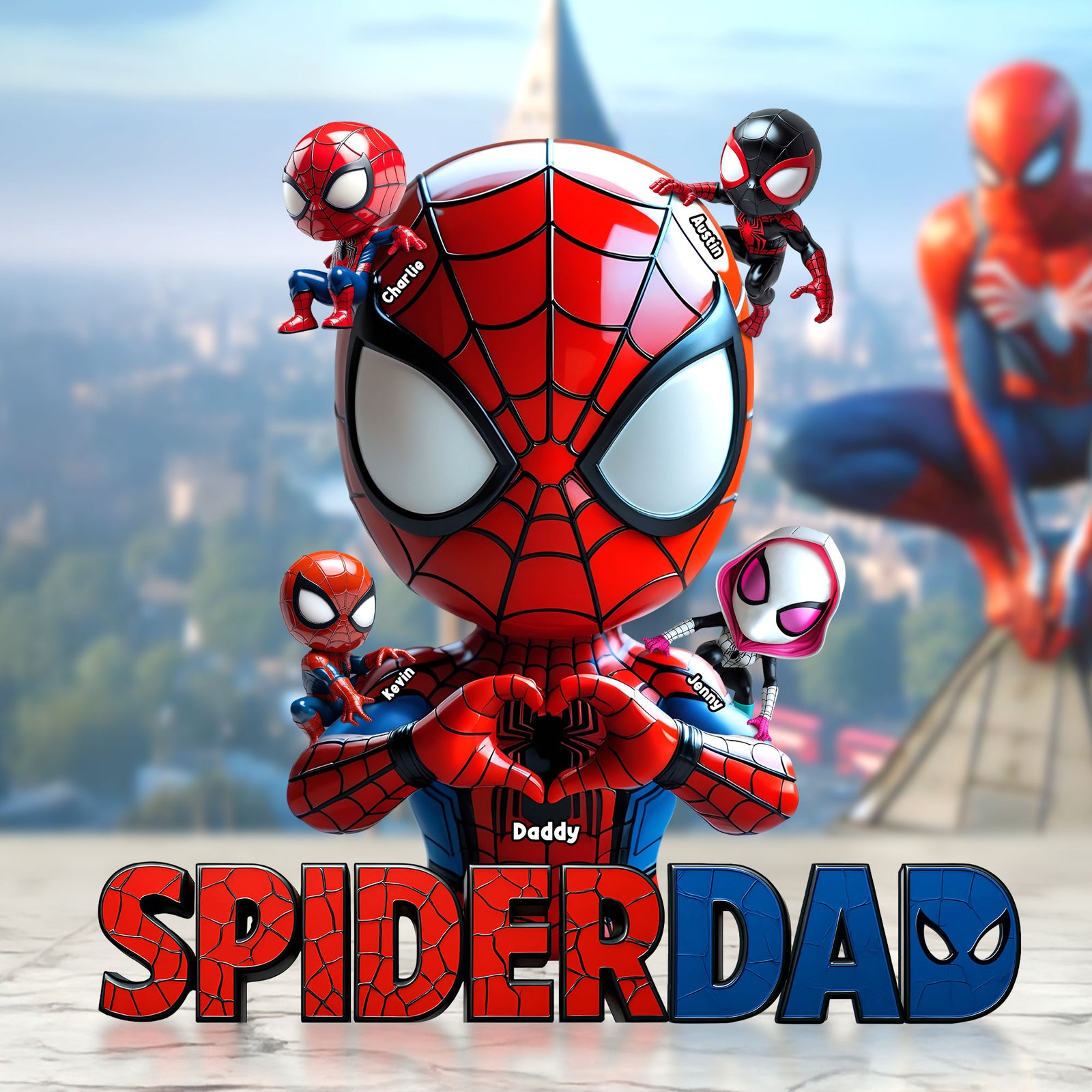 Spider Dad Plaque - Personalized Gifts For Dad 01nati070525 - Shaped Plaques - GoDuckee