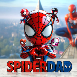 Spider Dad Plaque - Personalized Gifts For Dad 01nati070525 - Shaped Plaques - GoDuckee