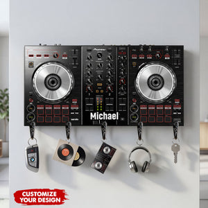 DJ Board Wood Key Hanger - Personalized Gifts For Music Lovers 02hyti291225 - Wood Sign - GoDuckee