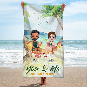 You And Me We Got This TT Couple Cheers Personalized Beach Towel - Beach Towel - GoDuckee