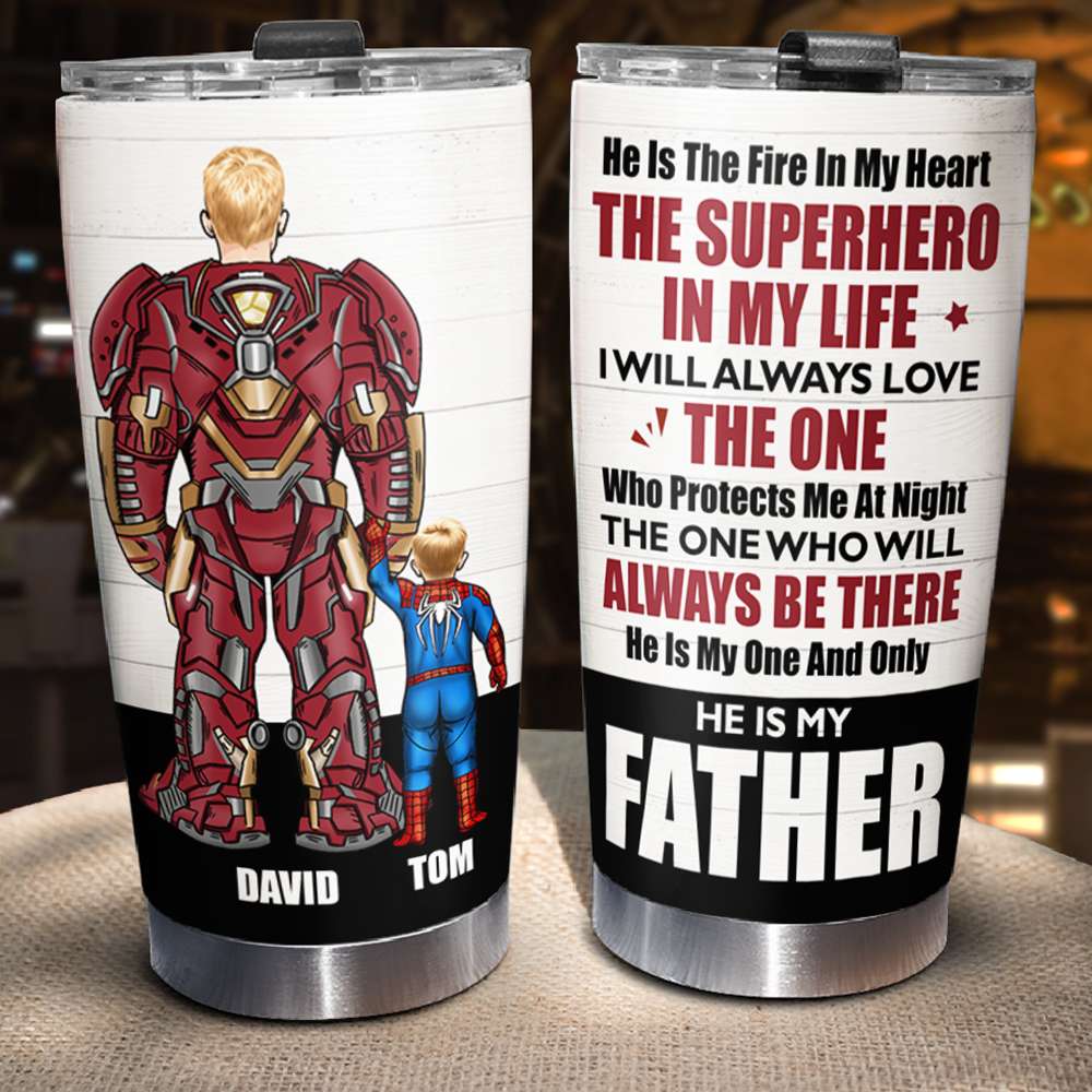 He Is My Father, Gift For Father's Day, 03ACDT160523TM Personalized Family Tumbler - Tumbler Cup - GoDuckee