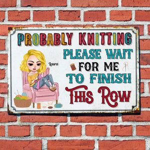 Personalized Gifts For Knitting lover metal sign 03TOTI020824HH - Metal Signs - GoDuckee