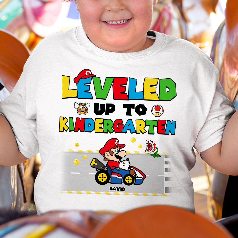 Leveled Up To Kindergarten 03NATI150623 Personalized Shirt - Shirts - GoDuckee