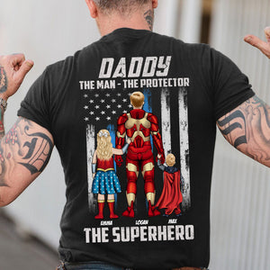 Daddy The Man The Protector Personalized Dad Shirt Tshirt-04NATI190423TM - Shirts - GoDuckee
