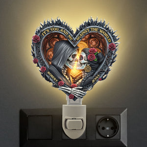 Skull Couple Night Light - Personalized Gifts For Couple 02qhti310525 - Night Lights - GoDuckee