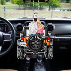 Gift For Couple, Personalized Car Ornament, Off-Road Car Travel Couple Ornament, Couple Gift 03HUTI220723TM - Ornament - GoDuckee