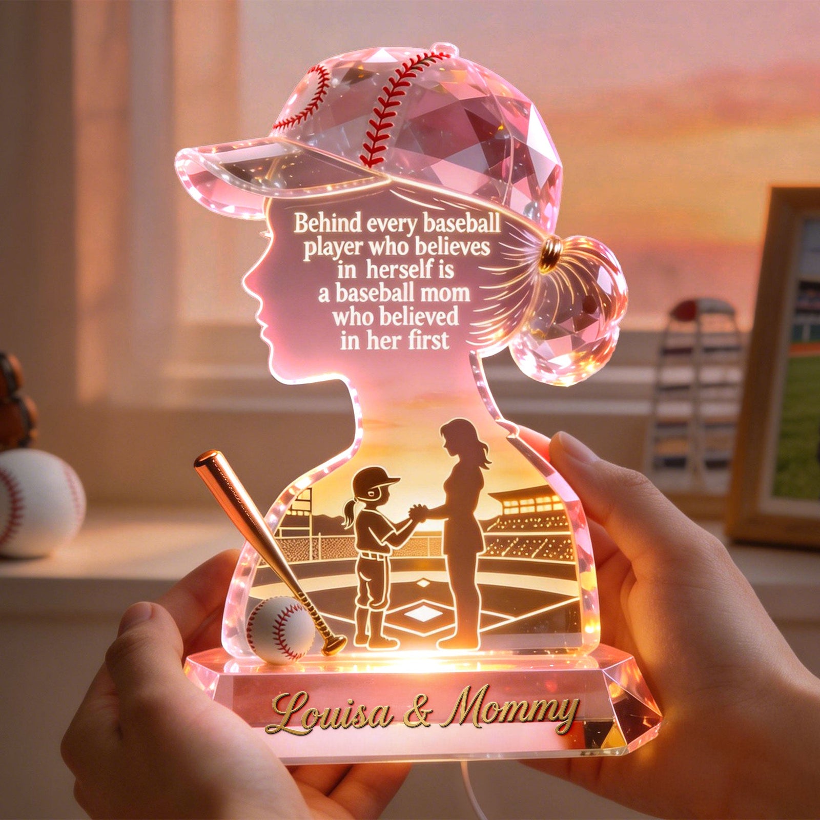 Proud Baseball Mom Light Box Personalized Gifts For Mom 02PGTI090426 - Light Box - GoDuckee