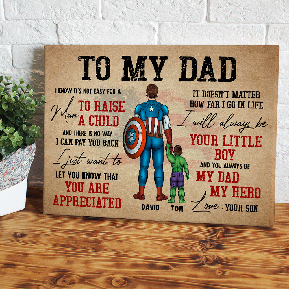You Always Be My Dad Personalized Canvas Print, Gift For Father's Day-3ACDT250423 - Poster & Canvas - GoDuckee