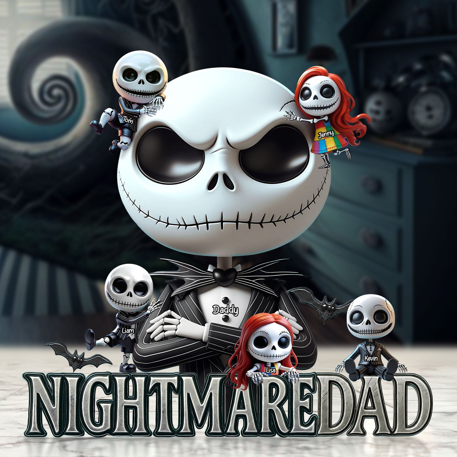 Nightmare Dad Plaque - Personalized Gifts For Dad 03nati120525 - Shaped Plaques - GoDuckee