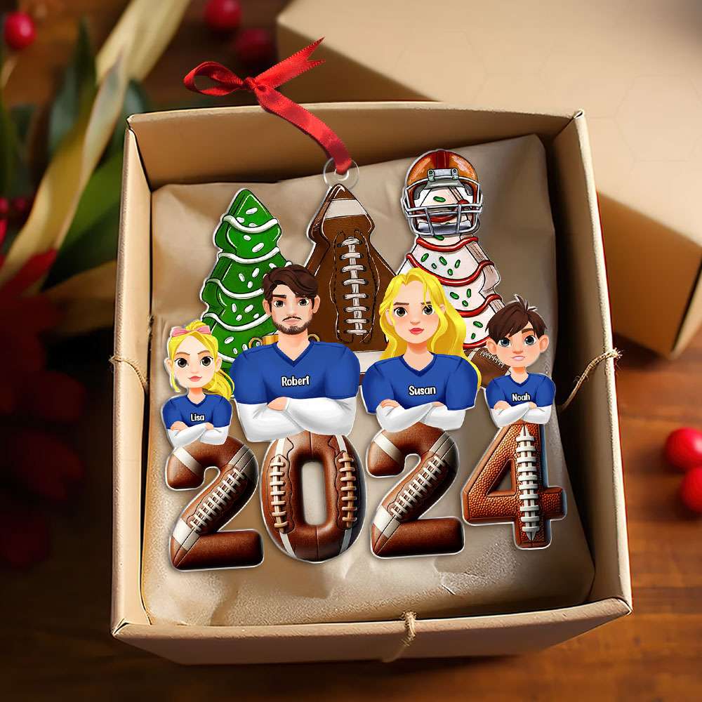 Personalized Gift For Family Christmas Ornament Football Family 04XQTI011124HG - Ornament - GoDuckee