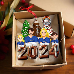 Personalized Gift For Family Christmas Ornament Football Family 04XQTI011124HG - Ornament - GoDuckee