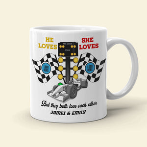 But They Both Love Each Other, Couple Gift, Personalized Mug, Racing Couple Mug 03HUTI091023 - Coffee Mug - GoDuckee