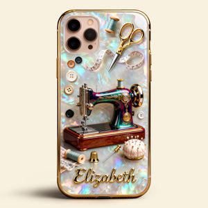 Pearlescent Effect Sewing Lover Phone Case - Personalized Gifts For Sewing Lover 03PGTI110226 - Phone Case - GoDuckee