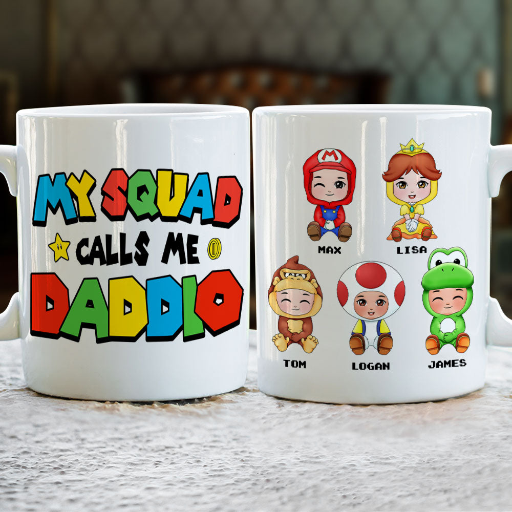 Dad Little Squad 04huti300523hh Personalized Coffee Mug - Coffee Mug - GoDuckee