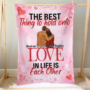 Love In Life Is Each Other, Personalized Blanket, Gift For Couple - Blanket - GoDuckee