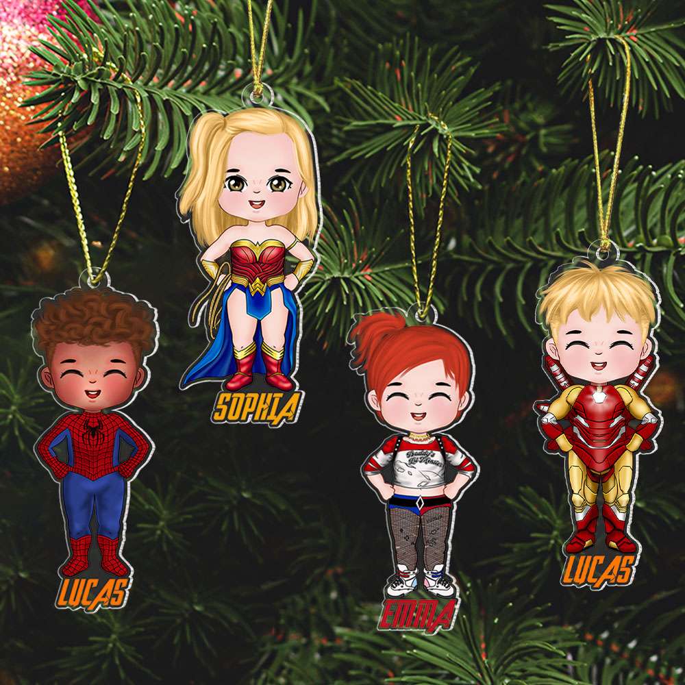 Gift For Kids, Personalized Acrylic Ornament, Super Kid Ornament, Christmas Gift 02NATI261023PA - Ornament - GoDuckee