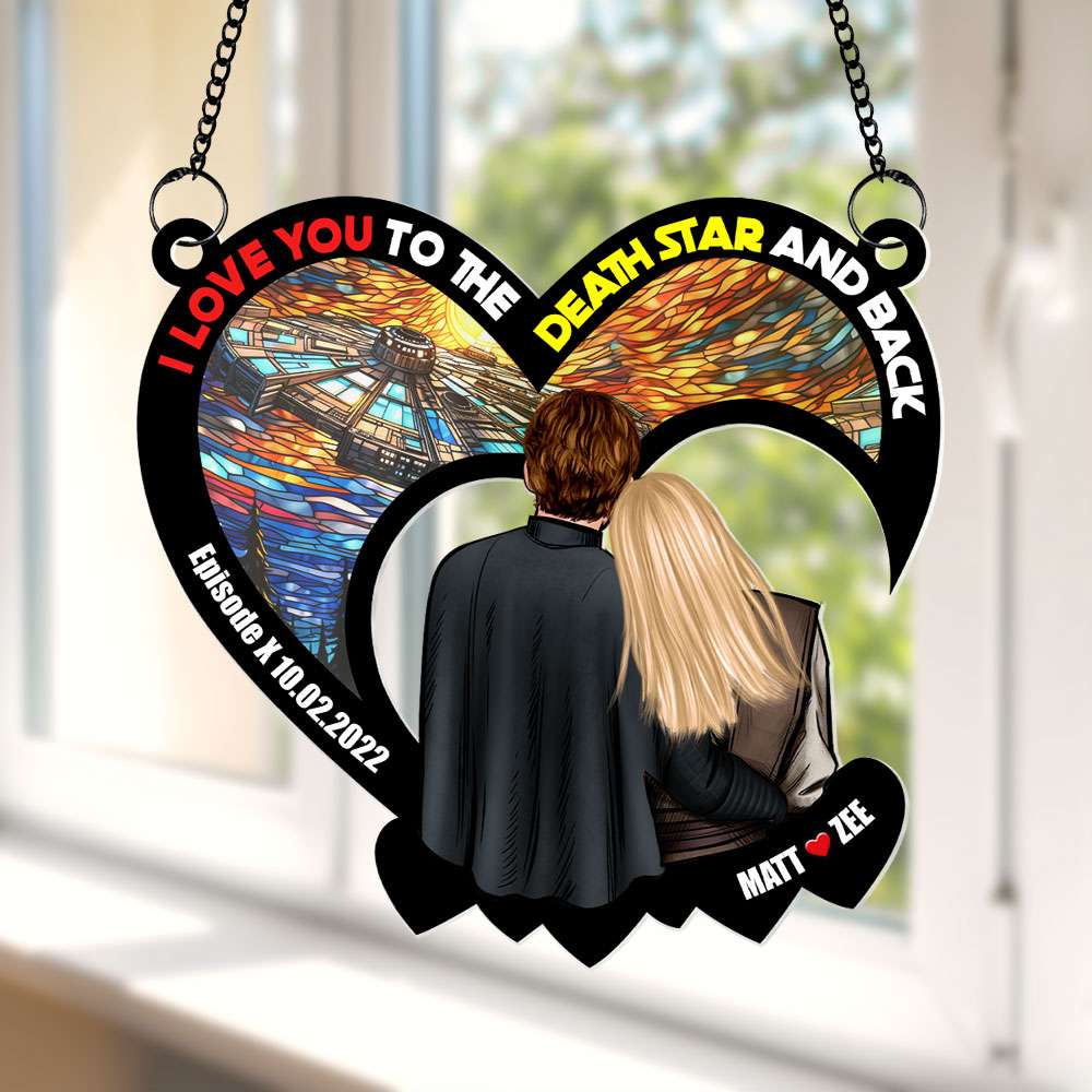 Personalized Gifts For Couple Suncatcher Ornament 03XQTI200624HH - Ornament - GoDuckee