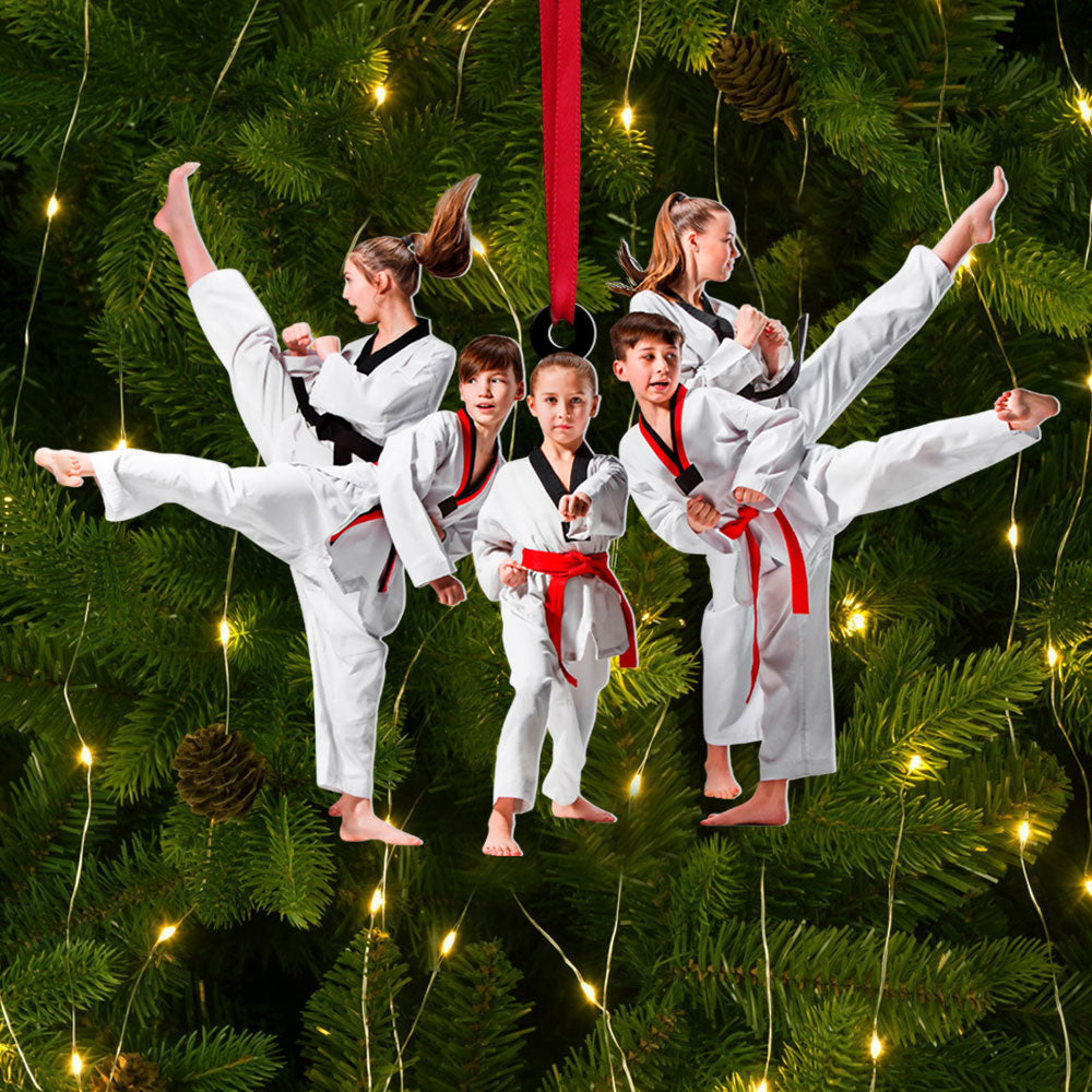 Gift For Karate Lover, Personalized Acrylic Ornament, Image Custom Ornament, Christmas Gift - Ornament - GoDuckee