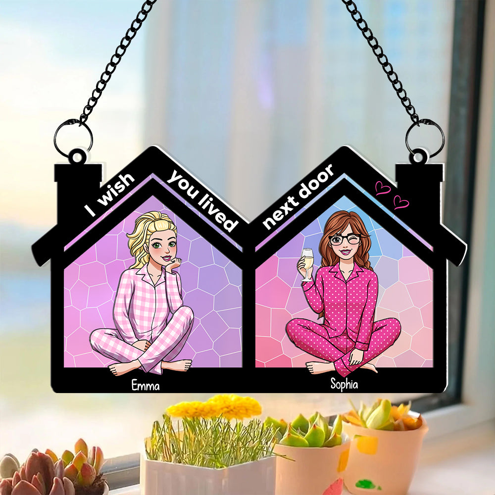 Personalized Gifts For Besties Suncatcher Window Hanging Ornament 04htdc110624hh - Ornaments - GoDuckee