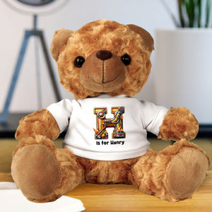 Custom Alphabet Gifts For Kids Bear With Shirt Firefighter Letter 04xqti140225 - Bear - GoDuckee