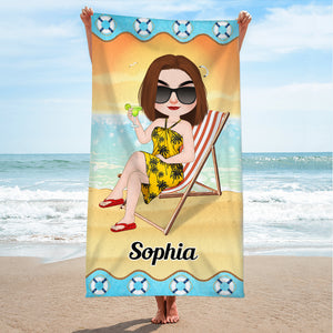 Beach Towel Collection Summer Gift For Couple, Friends & Family 01ACDT210423HH - Beach Towel - GoDuckee