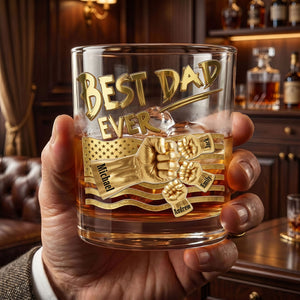 Power Fist Drinking Glass - Personalized Gifts For Dads 051ohti220526 - Glass - GoDuckee