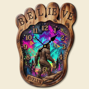 Sasquatch Acrylic Hanging Wall Clock - Personalized Gifts For Bigfoot Lovers 02huti200326 - Hanging Wall Clock - GoDuckee