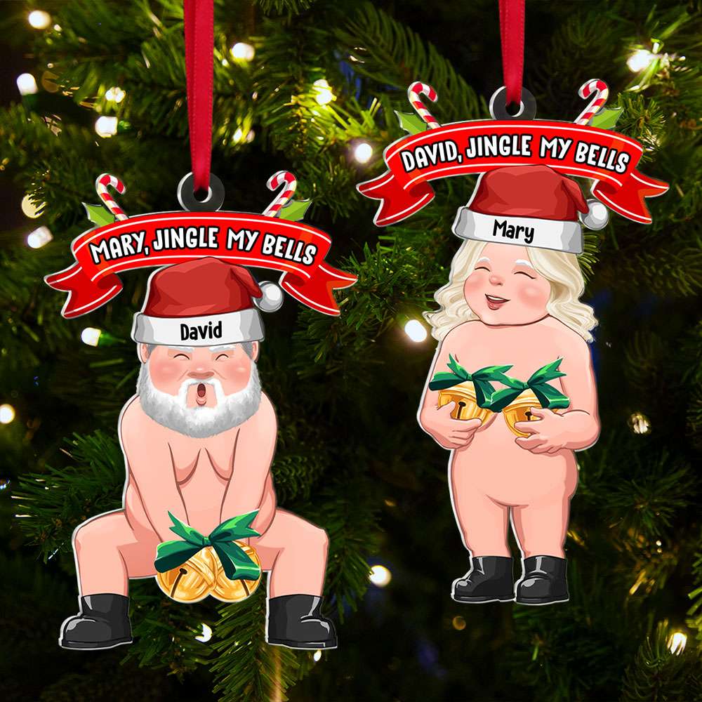 Personalized Gift For Couples, Naughty Couple Christmas Acrylic Ornament 02NATI210924DA - Ornament - GoDuckee