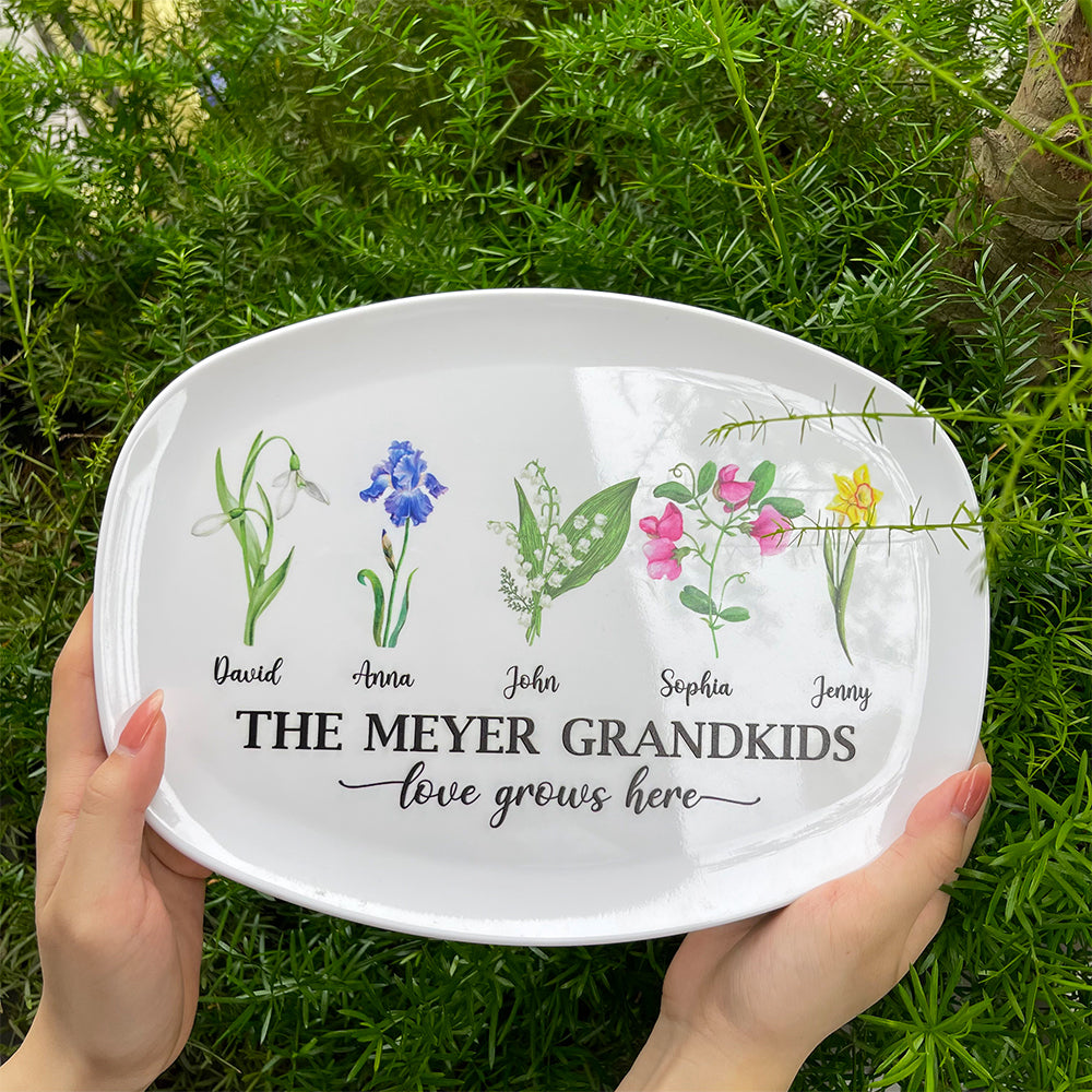 Love Grows Here 02hutn050623-tt Personalized Resin Plate - Resin Plate - GoDuckee