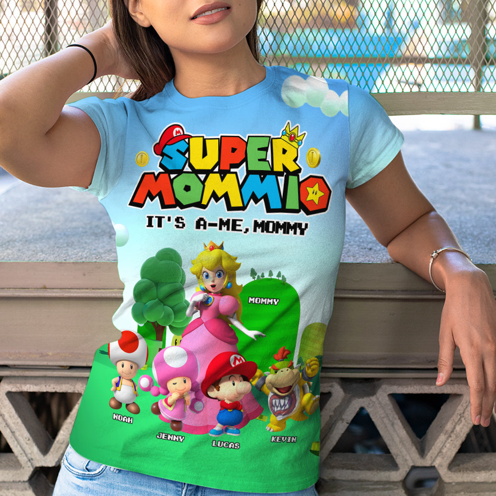 Personalized Gifts For Mom 3D Shirt, It's A-Me Mommy 01OHTI220325 - AOP Products - GoDuckee