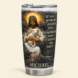 Protected By Faith Tumbler - Personalized Gift For Christian 06HUTI020326 - Tumbler Cup - GoDuckee