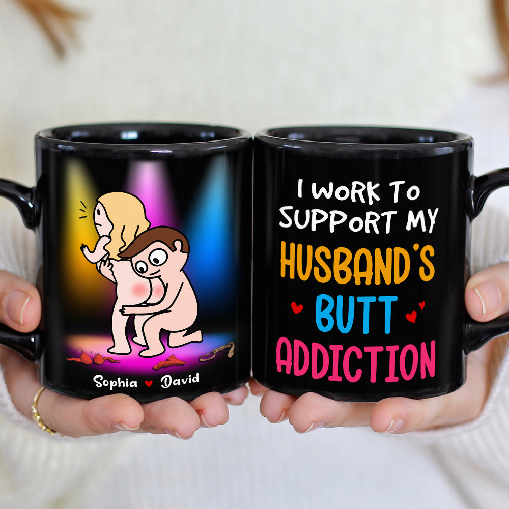 I Work To Support My Husband's 03DTDT130323HH Personalized Funny Couple Mug - Gift For Couple - Coffee Mug - GoDuckee