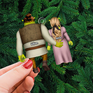 Personalized Gift For Couple Christmas Ornament Orge Couple 011ACTI111124HH - Ornament - GoDuckee