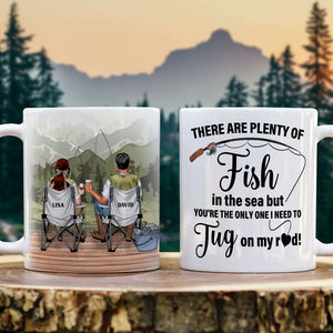 There're Plenty Of Fish In The Sea, Personalized White Mug, Gift For Couple - Coffee Mug - GoDuckee