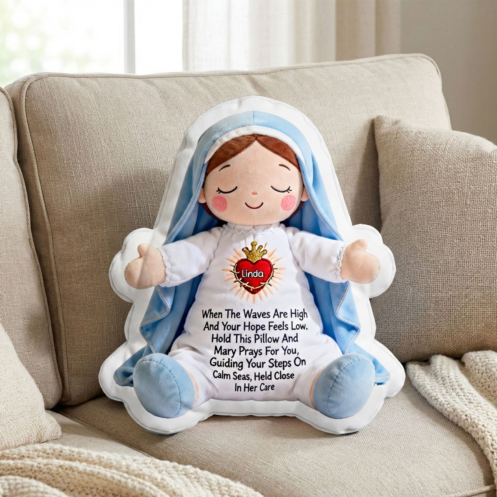 Virgin Maria Pillow - Personalized Gifts For Christian Pillow 02NATI221225 - Pillow - GoDuckee