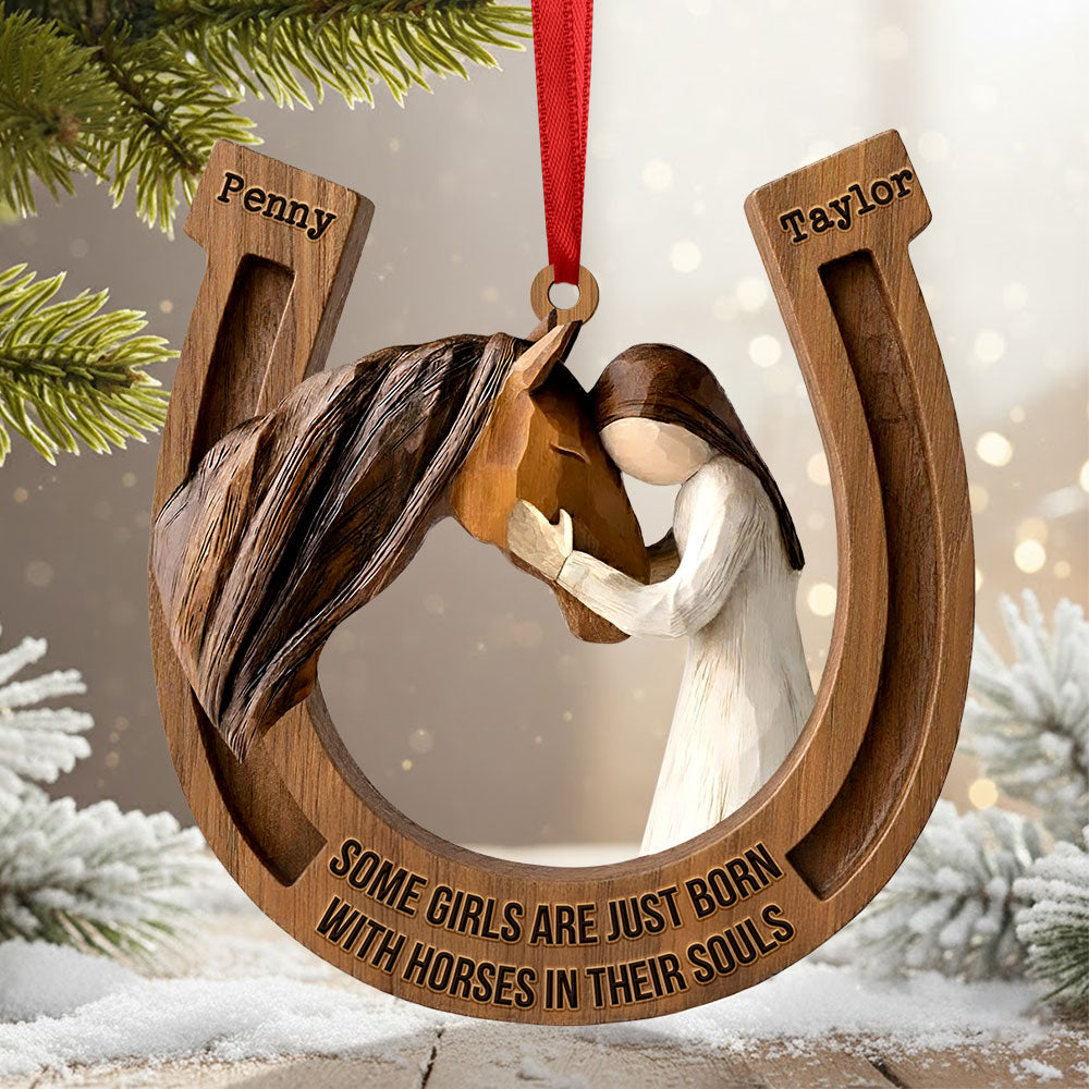 Horseshoe Ornament - Personalized Gifts For Horse Lover Christmas Ornament 04TGTI011125 - Ornament - GoDuckee