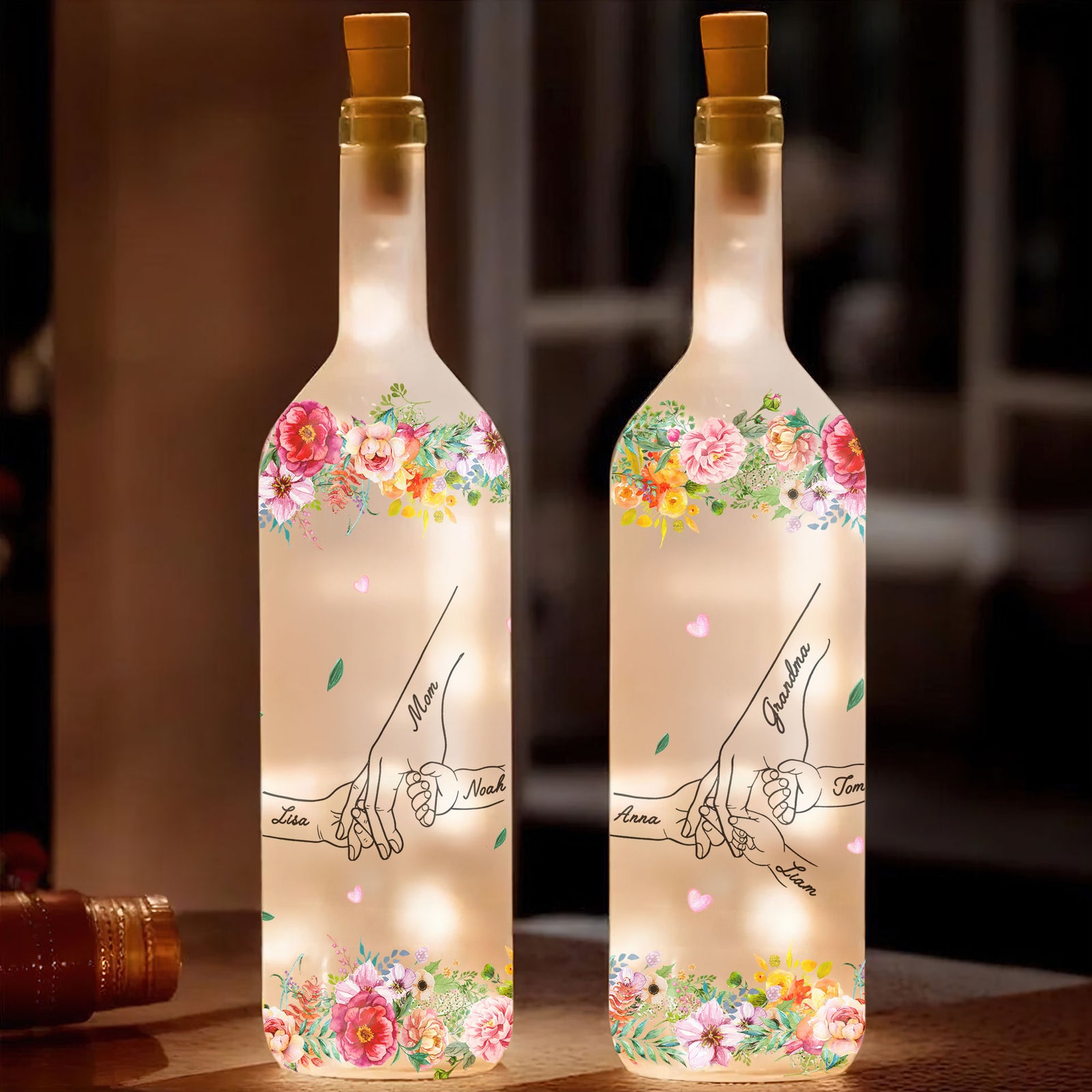 Personalized Gifts For Mom Bottle Lamp 03huti170225 - Bottle Lamp - GoDuckee
