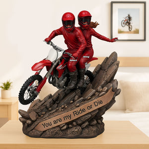 Motocross Couple Plaque - Personalized Gifts For Couple 04tgti090725 - Shaped Plaques - GoDuckee