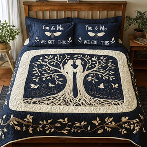 Tree Couple Quilt Bedding Set - Gifts For Couple 03tgti140725 - Blanket - GoDuckee
