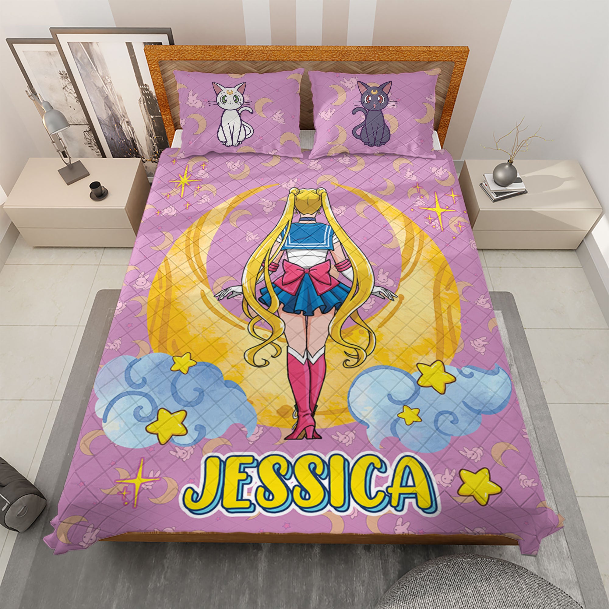 Personalized Gifts For Manga Lover Quilt Bed Set 02KATI090724HH - Blanket - GoDuckee