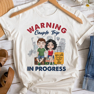 Couple Trip In Progress Personalized Shirt - Shirts - GoDuckee